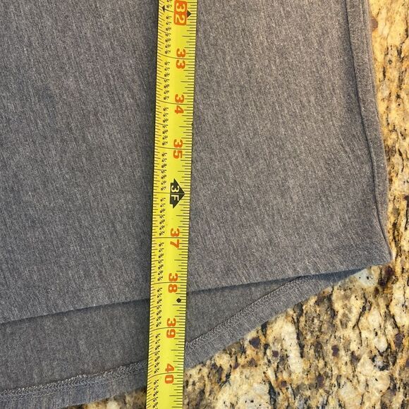 Athleta Draped Heather Gray Short Sleeves Midi Dress - Picture 8 of 8